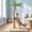 Green, variant on Tall Cat Scratching Post for Indoor Cats Adults, 33'' Large Cat Scratch Post with Perch, Cute Cat Scratching Post with Boho Carpet & Dangling Ball Toys