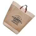 thumbnail image 3 of Jute Cloth Shopping Bag, Simple Style White Edge Large Jute Storage Bag EVA  for Travel Hanger Pattern,Letters Pattern, 3 of 8