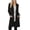 Black, variant on Womens Open Front Draped Slouchy Pocket Long Cardigan