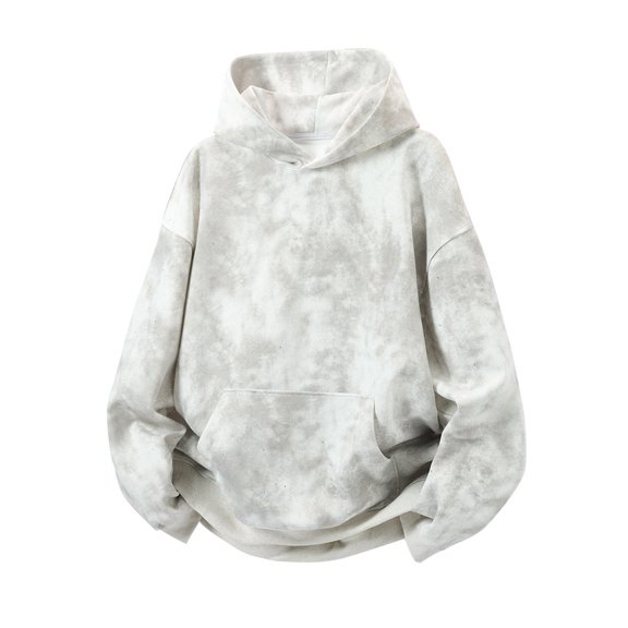 Mlzmgr Sweatshirts for Men Pullover Hoodies Shiny Baggy Long Sleeve Casual Fashion Sparkly Hooded Sweatshirts with Pockets(X-Large,White)
