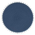 thumbnail image 1 of Saro Lifestyle 2802.NB15R Set de 4 Sets de Table Ronds 15 Po. Pompon, Bleu Marine, 1 of 1