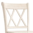 thumbnail image 3 of Weston Home Farmhouse Vintage Double X Solid Wood Bar Height Chair, Set of 2, Antique White, 3 of 7