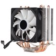 thumbnail image 1 of Ventilador de CPU con tecnología de contacto directo, iluminación RGB, enfriador de computadora de bajo ruido para Intel LGA 775 para Core2DUO, ventilador único, 1 of 14