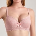 thumbnail image 6 of Feancey Plus Size Lace Underwire Bras for Women Comfort Everyday Brassiere Adjustable Straps Push Up Bra Anti-Sagging Supportive Bras Pink 70C, 6 of 10