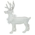 thumbnail image 4 of Northlight Cable Knit Sweater Standing Reindeer Christmas Figure - 13.5" - White, 4 of 5