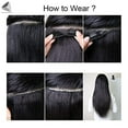 thumbnail image 6 of PULLIMORE 24 inch Clip in Hair Extension Straight Bendable Full Head Synthetic Hairpieces 16 Pieces Clips, 6 of 8