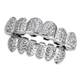 thumbnail image 4 of 18K Hip Hop Dientes Grill Top & Bottom Grill Set Grill Boca Dientes Plata Sunnimix Dientes de parrilla de hip hop, 4 of 6