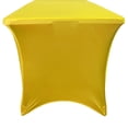 thumbnail image 3 of Stretch Spandex 5 ft Rectangular Table Cover Yellow, 3 of 4