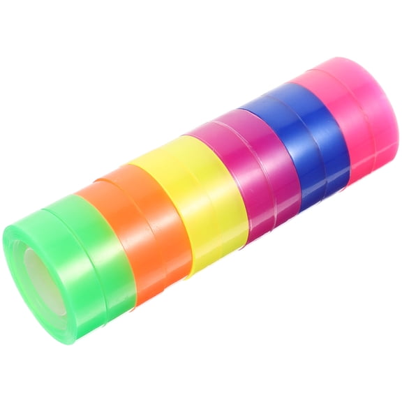 12 Rolls Color Transparent Tape Magnetic Tape Decorative Tape Decorative Adhesive Tapes DIY Tapes DIY Paper Tape Student