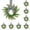 black and white grid*10, variant on Artificial French Wreath Small Compact Lightweight with Bow Ribbon Decorative Hanging Ornament for Home Christmas Door Wall Indoor Celebration Decoration
