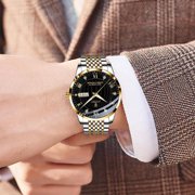 POEDAGAR Men Watch Fashion Business Quartz Watches Top Swiss Brand Luxury Waterproof Luminous Stainless Stain Men's Wristwatches