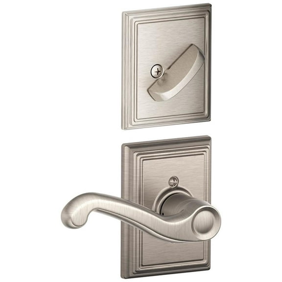 Schlage Lock Company F59FLA619ADDRH Flair Right Handed Interior Pack Lever Set with Single Cy, Satin Nickel