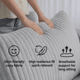 thumbnail image 3 of Miniyam Oversized Corduroy Chaise Lounge Sofa, Deep Seat Plush Couch with Pillows, Upholstered Floor Sofa, No Assembly for Living Room Bedroom, Gray, 3 of 7
