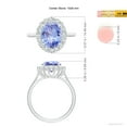 thumbnail image 4 of ANGARA Natural 2.9 ct Tanzanite Engagement Ring with Floral Diamond Halo in 14K White Gold for Women (Size-10x8mm) | December Birthstone, Anniversary, Jewelry Gift for Women | Natural Tanzanite Ring, 4 of 9