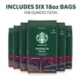 thumbnail image 3 of (6 pack) Starbucks French Roast, Ground Coffee, Dark Roast Hot or Iced Coffee, 18 oz, 3 of 12
