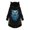 Black, variant on Fesfesfes Women Hooded Casual Printing Cat Ears Plush Buttons Long Sleeved Hooded Plush Coat Top