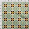 thumbnail image 4 of oneOone Georgette Viscose Beige Fabric Asian Block Floral Sewing Material Print Fabric By The Yard 42 Inch Wide, 4 of 4
