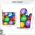 thumbnail image 4 of Kll Colorful Easter Eggs1 Oven Gloves And Pot Holders Grill Gloves - Oven Gloves And Pot Holders, Non-Slip Cooking Gloves With Recycled Pads, 4 of 9