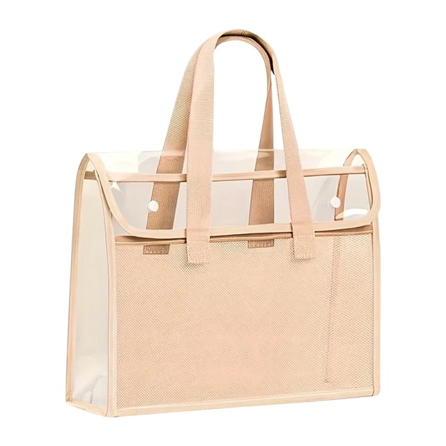Trendy Tool Kit for Home, Book Bag Large Capacity Thickened Handbag Visible File Bag Student File Homework Book Storage Bag Portable Learning Bag