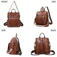 thumbnail image 4 of Kwuty Backpack Purse for Women Fashion Ladies Womens Backpack PU Leather Convertible Travel Shoulder Bags Handbag Brown, 4 of 6