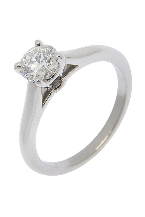 Pre-Owned Cartier Solitaire Ring, Size 7.5, 0.46/E/VS1/EX, Platinum 950 with Diamond, Approx....