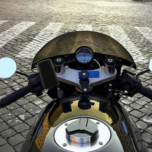 FUEENIRVA Motorcycle Phone Holder 1Pack Black Clamp Design With Waterproof And Anti-Theft Functionality For Bicycles