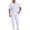 White, variant on StSilkitty Mens 2 Piece Sets Solid Color Short Sleeve Button down Collared Shirts and Pants Outfits with Pockets Lightweight Casual Set