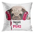thumbnail image 1 of BSDHOME Taie d'Oreiller Chien Carlin Chiot Rouge Vif 16x16 Pouces, 1 of 1