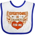 thumbnail image 3 of Inktastic Everyone is Thankful for Me with Heart and Leaves Boys or Girls Baby Bib, 3 of 4