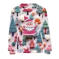 thumbnail image 4 of Kcodviy Chandails en Molleton de Noël pour Femmes Chandail à Capuchon de Noël Femmes Chandail à Capuche Imprimé Graphique Mignon Chandail à Capuchon de Noël Fermeture à Glissière Manches Longues Col Rond Survêtements Confortables Femmes Chandail Tops, 4 of 4