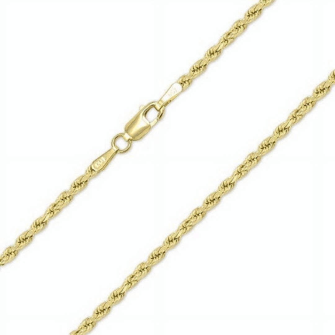 RM Necklace 14k, Yellow Gold, 16-30 inch, Rope Chain
