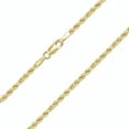 thumbnail image 4 of RM 14k Yellow Gold Diamond Cut Rope Twisted Braided Chain Necklace 1.8MM Pure 14 Karat Gold Necklace, 16''-30’' Men Women Unisex Teens 14k Rope Chain Necklace 18'', 4 of 6