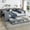 Gray, variant on Harper & Bright Designs Full Size Daybed with Trundle and Desk, Wood Corner Bed Frame with Storage Drawers and Shelves, White