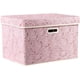 thumbnail image 1 of Cajas de Almacenamiento Plegables Grandes con Tapas [1 Paquete] Caja de Almacenamiento de Tela Decorativa Organizador de Cubos Rosa 45 x 30 x 30 cm, 1 of 5