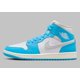 thumbnail image 1 of Ni - ke Ni - ke Air Jordan 1 Mid Dark Powder Blue White Sail Grey BQ6472-400 Womens Shoes, 1 of 5