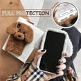 thumbnail image 5 of Funda De Piel Esponjosa De Perro De Peluche Súper Linda Compatible con Iphone 12 Pro, Funda Protectora De Invierno De Tpu Suave Y Cálida De Felpa Peluda Y Peluda (Teddy Grey, Iphone, 5 of 5
