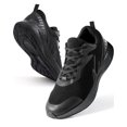 thumbnail image 2 of NY Threads Men's Running Shoes Comfortable and Lightweight Casual Sneakers, 9.5 US, Black/Black, 2 of 7