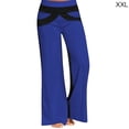 thumbnail image 1 of Pantalones de mujer Pantalones deportivos de patchwork Pantalones de chándal casuales de pierna ancha sueltos, Azul, XXL Methold AP002168-17, 1 of 5