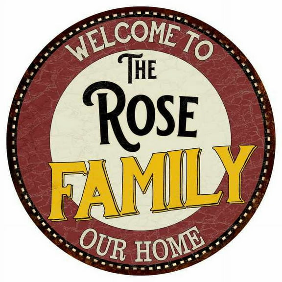 The Rose Family 14" Round Metal Sign Kitchen Game Room Decor 100140038169