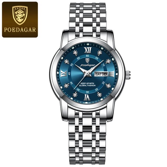 Poedagar women wristwatch luxury quartz ladies watch  display picture 2