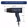 thumbnail image 3 of Pistola Eléctrica Calor Temperatura Ajustable 2000w Boquilla Azul Marino, 3 of 5