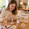 thumbnail image 6 of Tiny 3D Beaded Animal DIY Kit Bead Embroidery Kit, 3D Bead Animal Making Kit for Beginners, Cute Animals Beading Craft Set with Instructions(Pet Lovers), 6 of 7