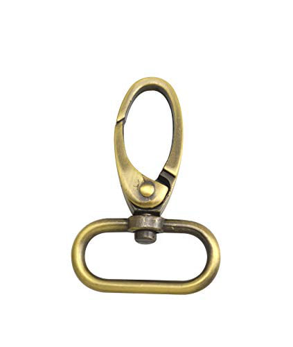 Wuuycoky Black 1.25 Inner Diameter Oval Ring Large Olive Buckle Lobster Clasps Swivel Snap Hooks Pack of 10 