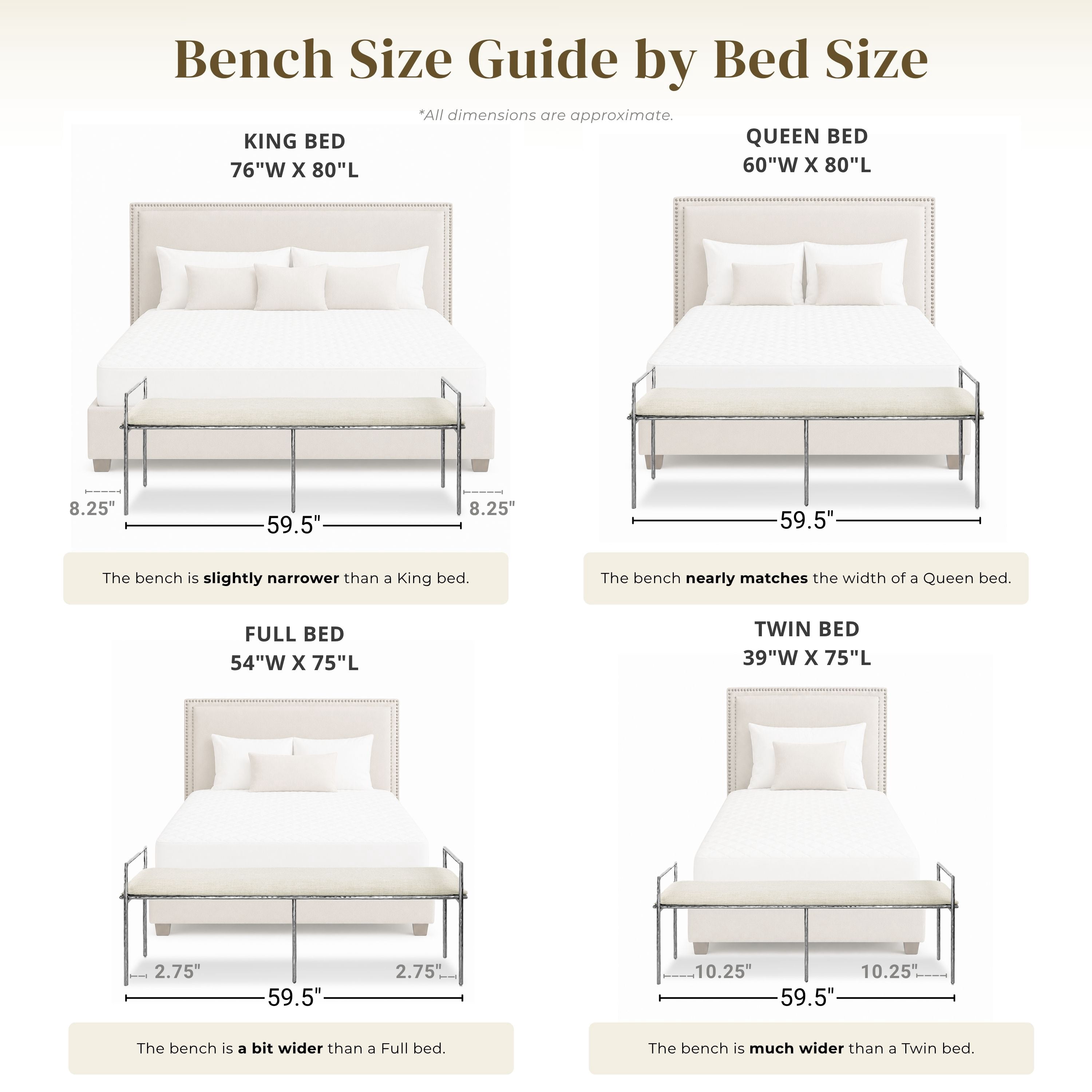 Furniture of America Zayen Modern Stainless Steel Upholstered Bench, Chrome
