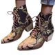 thumbnail image 3 of NECHOLOGY Botas Mujer Adulto Femenino Zapatos Botines de mujer Botas bordadas Zapatos Tacón en punta Botas de punta retro Mujer Botas de gamuza con cordones para mujer (Black, 5.5), 3 of 7