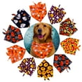 thumbnail image 2 of Papapt Dog Bandanas - Fall Dog Bibs | Pumpkin and Ghost Pet Scarf for Boys and Girls | Premium Durable Fabric | Orange Dog Bandana for Small and Large Dogs /#J02, 2 of 12