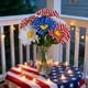thumbnail image 4 of Ramo de margaritas artificiales patrióticas Rojo blanco azul – Arreglo floral sintético de 7 cabezas para centros de mesa y decoración de mesa del Día de la Independencia del 4 de julio, 4 of 6
