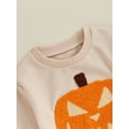 thumbnail image 6 of Suealasg Toddler Girl Boy Halloween Sweatshirt Long Sleeve Round Neck Pumpkin Embroidered Pullover Tops 1T 2T 3T 4T 5T Little Boy Girl Fall Winter Clothes, 6 of 7