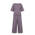 SIMU Pant Suits for Women Casual Women's Solid Color Suit Loose Shirt