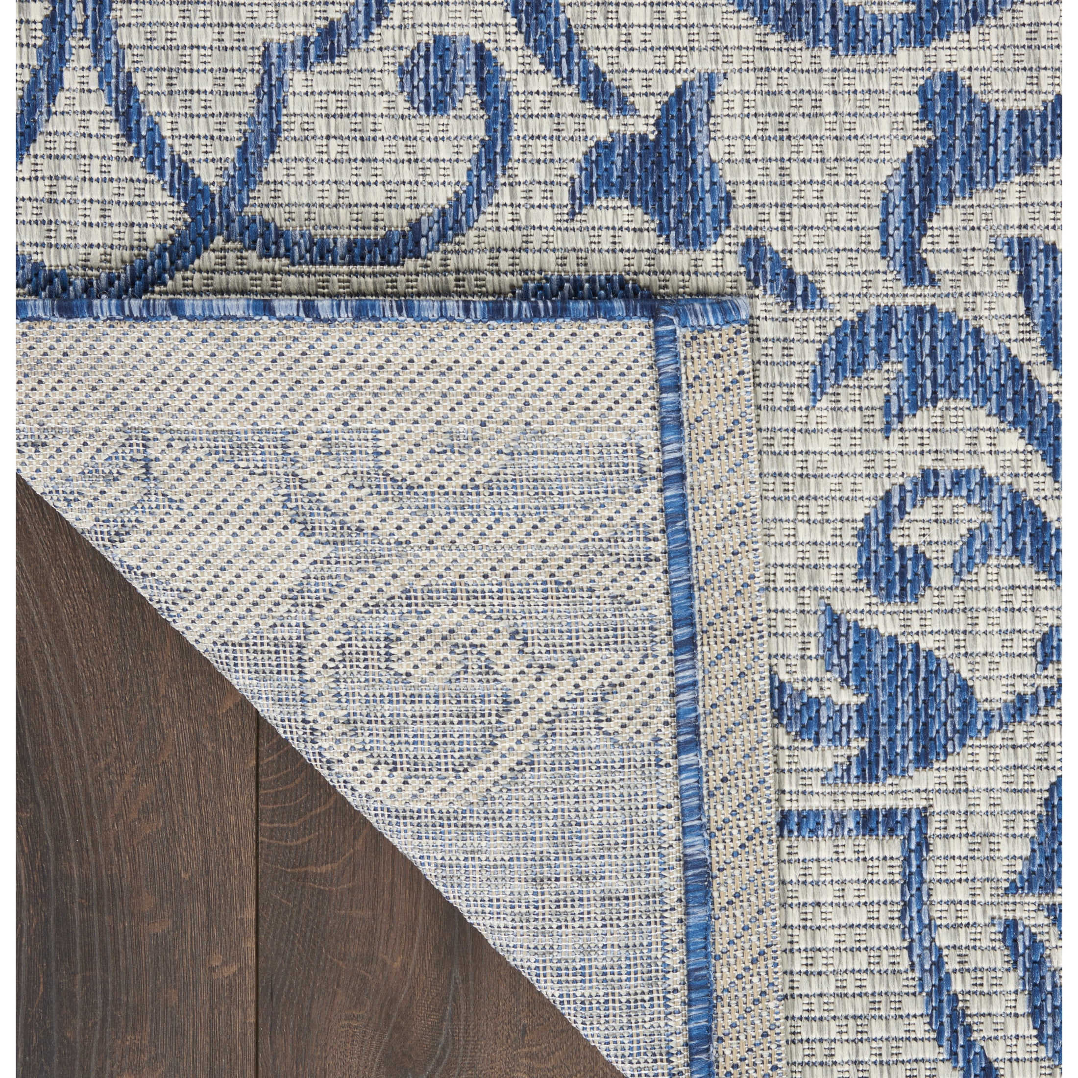 Nourison Country Side 2'2" x 3'9" Ivory Blue Farmhouse Rug